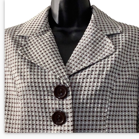 Sweet Suit Petite Brown Polka Dot Blazer - Picture 4 of 8